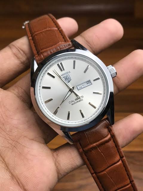 Carrera Calibre 5 Watch With Day&Date (Brown)